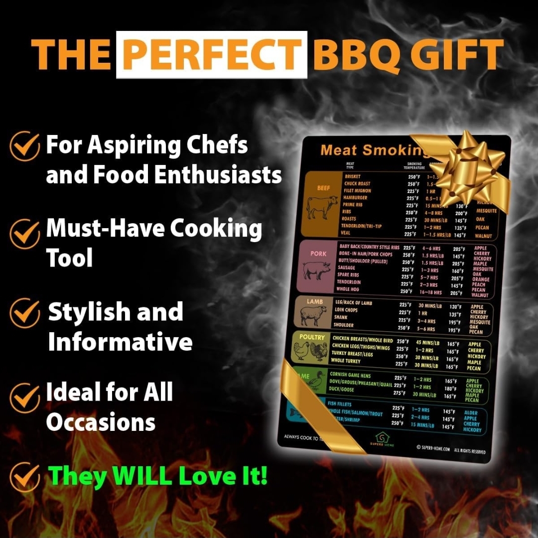 Superb Home Meat Smoking Guide Magnet Review — BBQ Cheat Sheet on Your Smoker - Boss Daddy Review